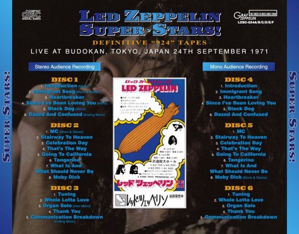 画像2: 【完売】LED ZEPPELIN - SUPER STARS!: DEFINITIVE 924 TAPES (6CD) (2)