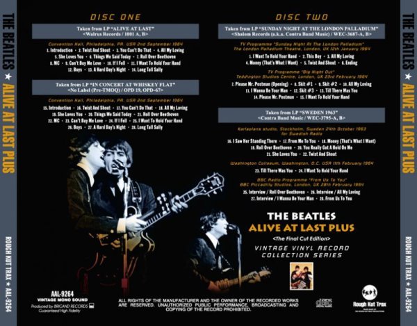 画像2: THE BEATLES - ALIVE AT LAST PLUS(CD+ Bonus CD) (2)