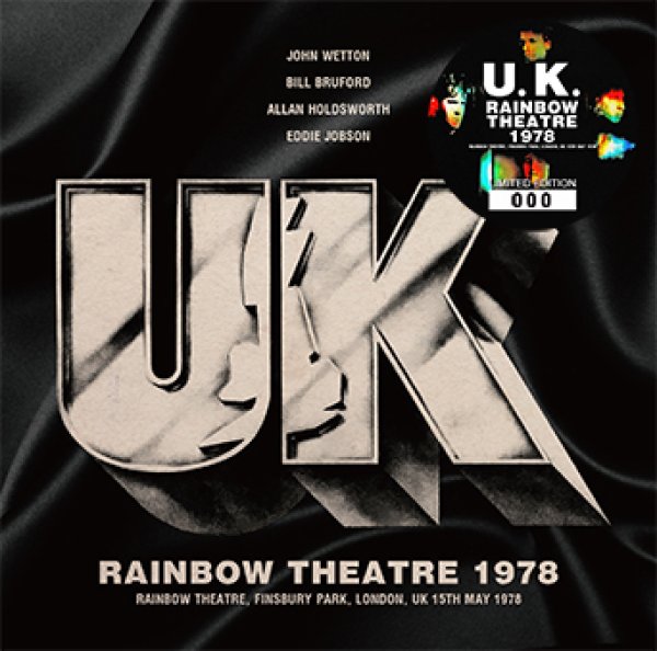 画像1: U.K. - RAINBOW THEATRE 1978(1CD) plus Bonus CDR* Numbered Stickered Edition Only (1)