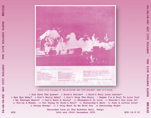 画像2: BAY CITY ROLLERS - KA-GA-YA-KE! BAY CITY ROLLERS(1CDR) (2)