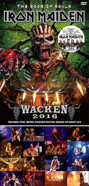画像1: 【取り寄せ】IRON MAIDEN - WACKEN 2016(DVD) plus Bonus DVDR* Numbered Stickered Edition Only (1)