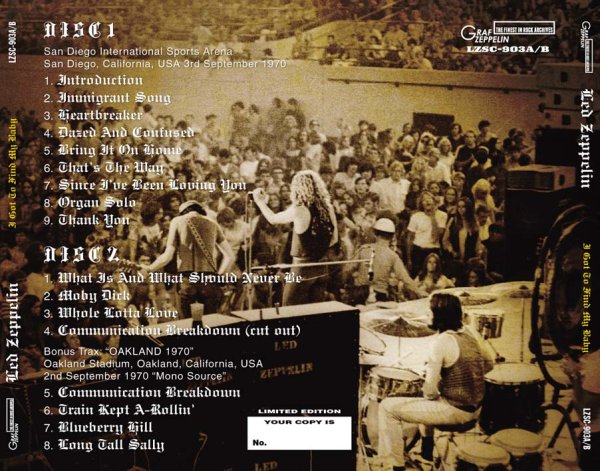 画像2: LED ZEPPELIN - SAN DIEGO 1970(2CD) (2)