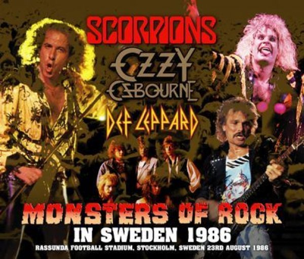 SCORPIONS/OZZY　IN　1986(4CDR)　SWEDEN　MONSTERS　OSBOURNE/DEF　ROCK　navy-blue　LEPPARD　OF