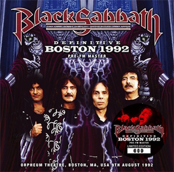 画像1: BLACK SABBATH - DEFINITIVE BOSTON 1992: PRE-FM MASTER(2CD) plus Ltd Bonus DVDR* Numbered Stickered Edition Only (1)