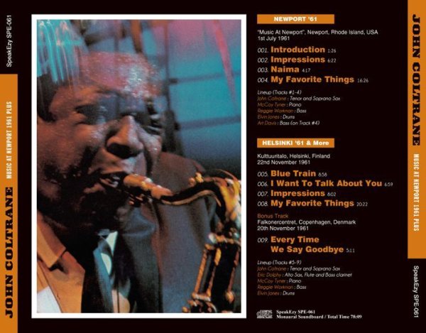 画像2: JOHN COLTRANE - MUSIC AT NEWPORT PLUS(1CD) (2)