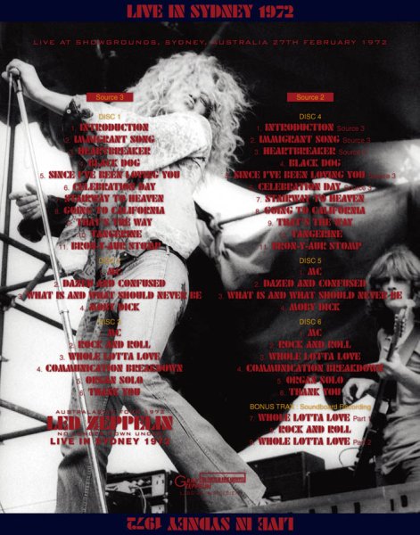画像2: LED ZEPPELIN - NO LONGER DOWN UNDER: LIVE IN SYDNEY 1972(6CD) (2)