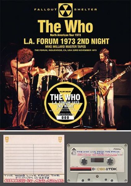 画像1: THE WHO - L.A. FORUM 1973 2ND NIGHT: MIKE MILLARD MASTER TAPES(2CD) (1)