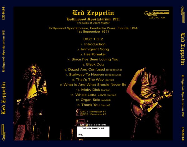 画像2: LED ZEPPELIN - HOLLYWOOD SPORTATORIUM 1971(2CD) (2)