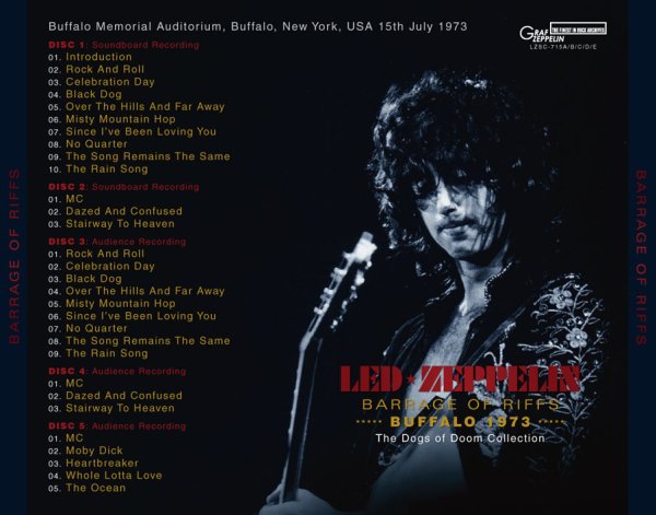 画像2: LED ZEPPELIN - BARRAGE OF RIFFS: BUFFALO 1973 (2CD+Limited Bonus 3CD) (2)