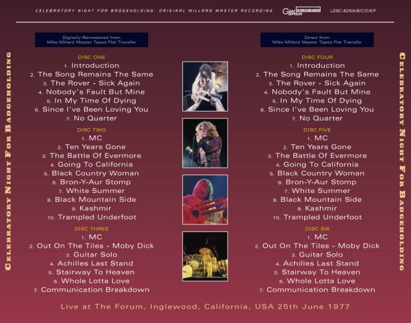画像2: LED ZEPPELIN - CELEBRATORY NIGHT FOR BADGEHOLDING (6CD) (2)