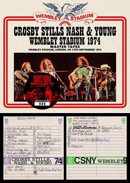 画像1: CROSBY, STILLS, NASH & YOUNG - WEMBLEY STADIUM 1974: MASTER TAPES(3CD) (1)