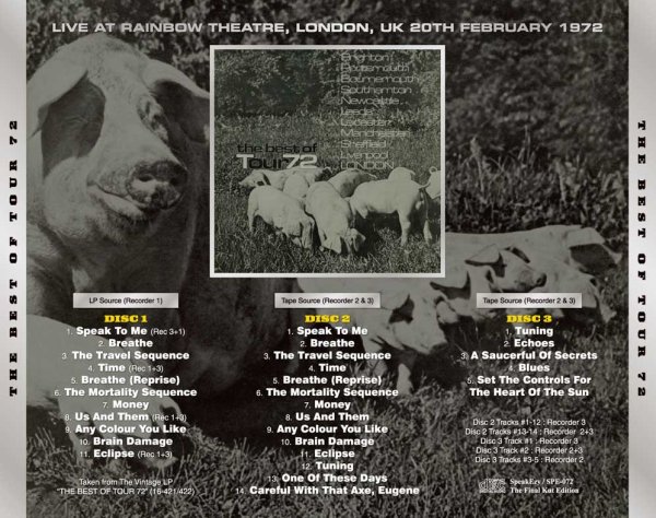 画像2: PINK FLOYD - THE BEST OF TOUR 72: COMPLETE RAINBOW THEATRE (3CD Renewal Artwork) (2)