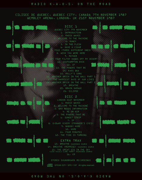画像2: ROGER WATERS - RADIO K.A.O.S. ON THE ROAD(2CD+Bonus 3CDR) (2)