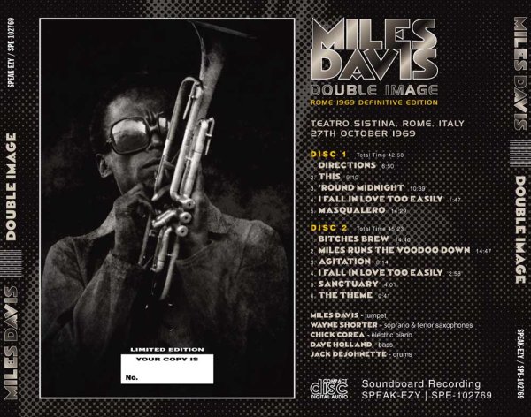 画像2: MILES DAVIS - DOUBLE IMAGE: ROME 1969 Definitive Edition(2CD) (2)