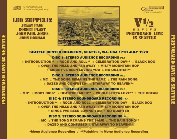 画像2: LED ZEPPELIN - V 1/2 Revive (5CD+Limited Poster) (2)