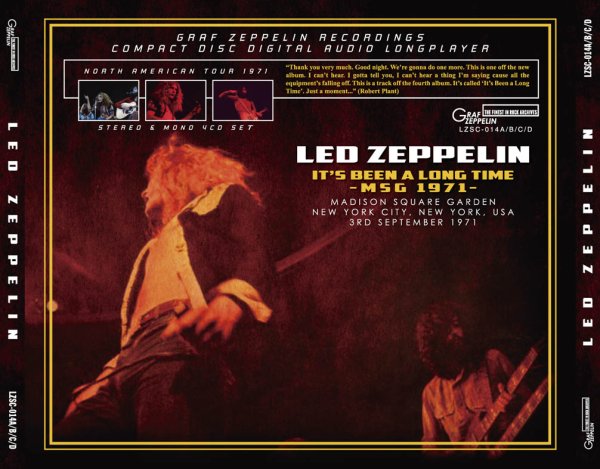 画像3: LED ZEPPELIN - IT’S BEEN A LONG TIME -MSG 1971-(Remaster 2CD+4CD) (3)