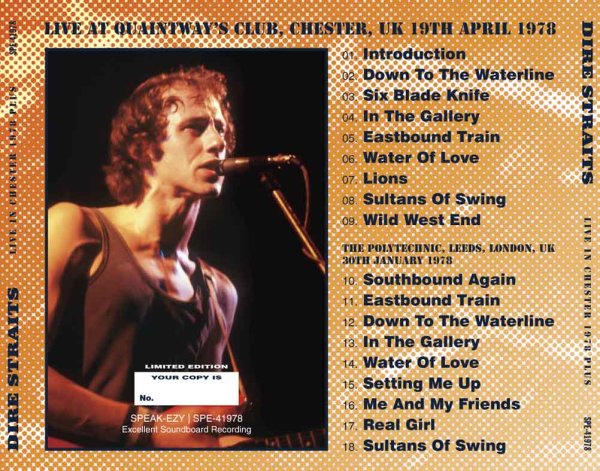 画像2: 【予約受付】DIRE STRAITS - LIVE IN CHESTER 1978 PLUS(1CD+予約限定CDR) (2)